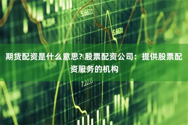 期货配资是什么意思? 股票配资公司：提供股票配资服务的机构