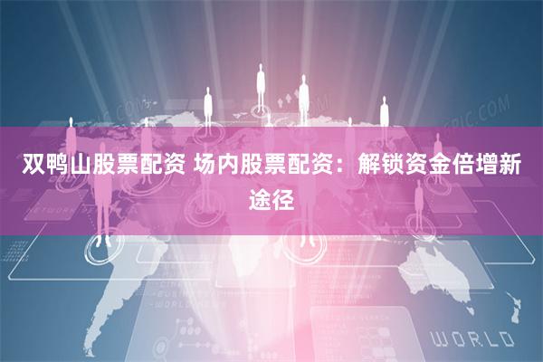 双鸭山股票配资 场内股票配资：解锁资金倍增新途径